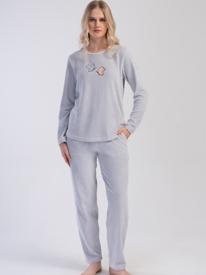 Woman Velvet O Neck Pyjama Set Woman Velvet O Neck Pyjama Set