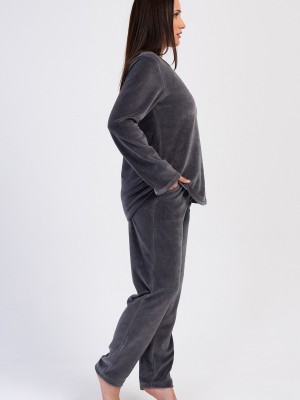Woman Delly Big Size Velvet Pyjama Set Woman Delly Big Size Velvet Pyjama Set