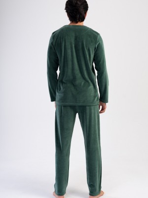 Man Velvet Silver Pıne Pyjama Set Man Velvet Silver Pıne Pyjama Set