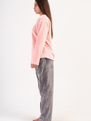 Woman Ultrasoft V Neck Pyjama Set Woman Ultrasoft V Neck Pyjama Set