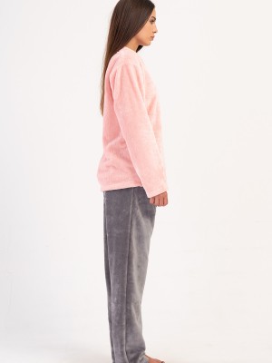 Woman Ultrasoft V Neck Pyjama Set Woman Ultrasoft V Neck Pyjama Set