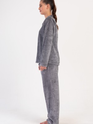 Woman Fume Ultrasoft Low Shoulder Pocket Detail Pyjama Set Woman Fume Ultrasoft Low Shoulder Pocket Detail Pyjama Set