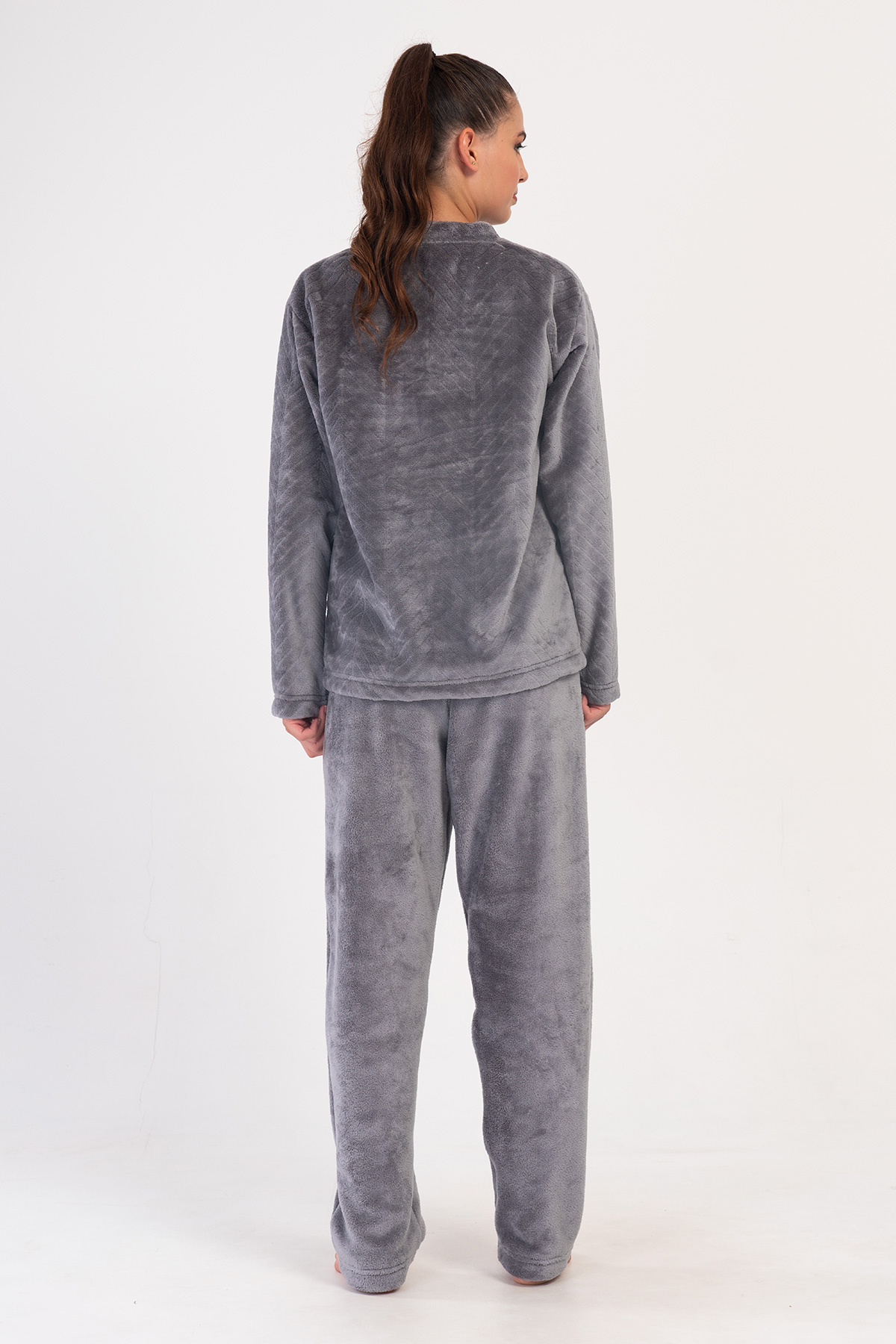 Woman Fume Ultrasoft Low Shoulder Pocket Detail Pyjama Set Woman Fume Ultrasoft Low Shoulder Pocket Detail Pyjama Set