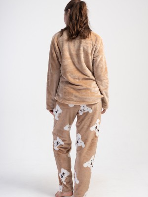 Woman Soft Little Bear O Neck Pyjama Set Woman Soft Little Bear O Neck Pyjama Set