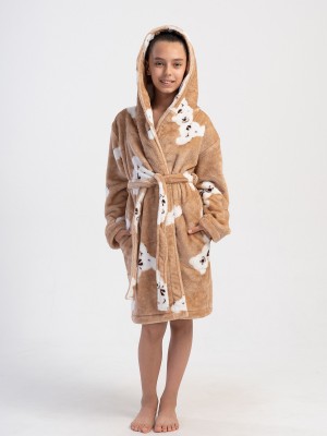 Kids' Girl Soft Beige Dressing Gown Kids' Girl Soft Beige Dressing Gown