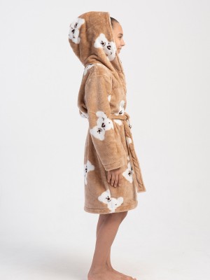 Kids' Girl Soft Beige Dressing Gown Kids' Girl Soft Beige Dressing Gown