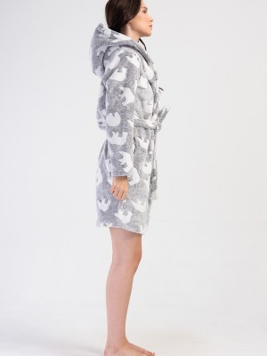 Woman Meldan Ultrasoft Pocket Detail Dressing Gown Woman Meldan Ultrasoft Pocket Detail Dressing Gown