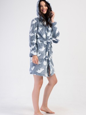 Woman Meldan Ultrasoft Pocket Detail Dressing Gown Woman Meldan Ultrasoft Pocket Detail Dressing Gown