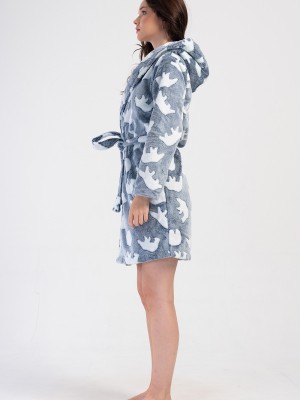 Woman Meldan Ultrasoft Pocket Detail Dressing Gown Woman Meldan Ultrasoft Pocket Detail Dressing Gown