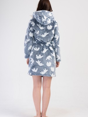 Woman Meldan Ultrasoft Pocket Detail Dressing Gown Woman Meldan Ultrasoft Pocket Detail Dressing Gown