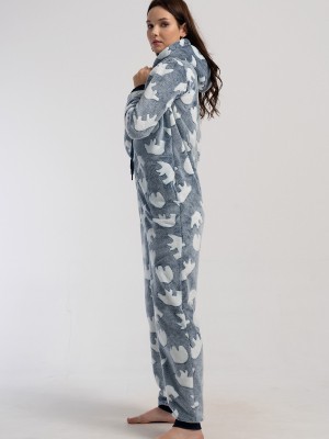 Woman Gray Ultrasoft Pocket Detail Jumpsuit Woman Gray Ultrasoft Pocket Detail Jumpsuit