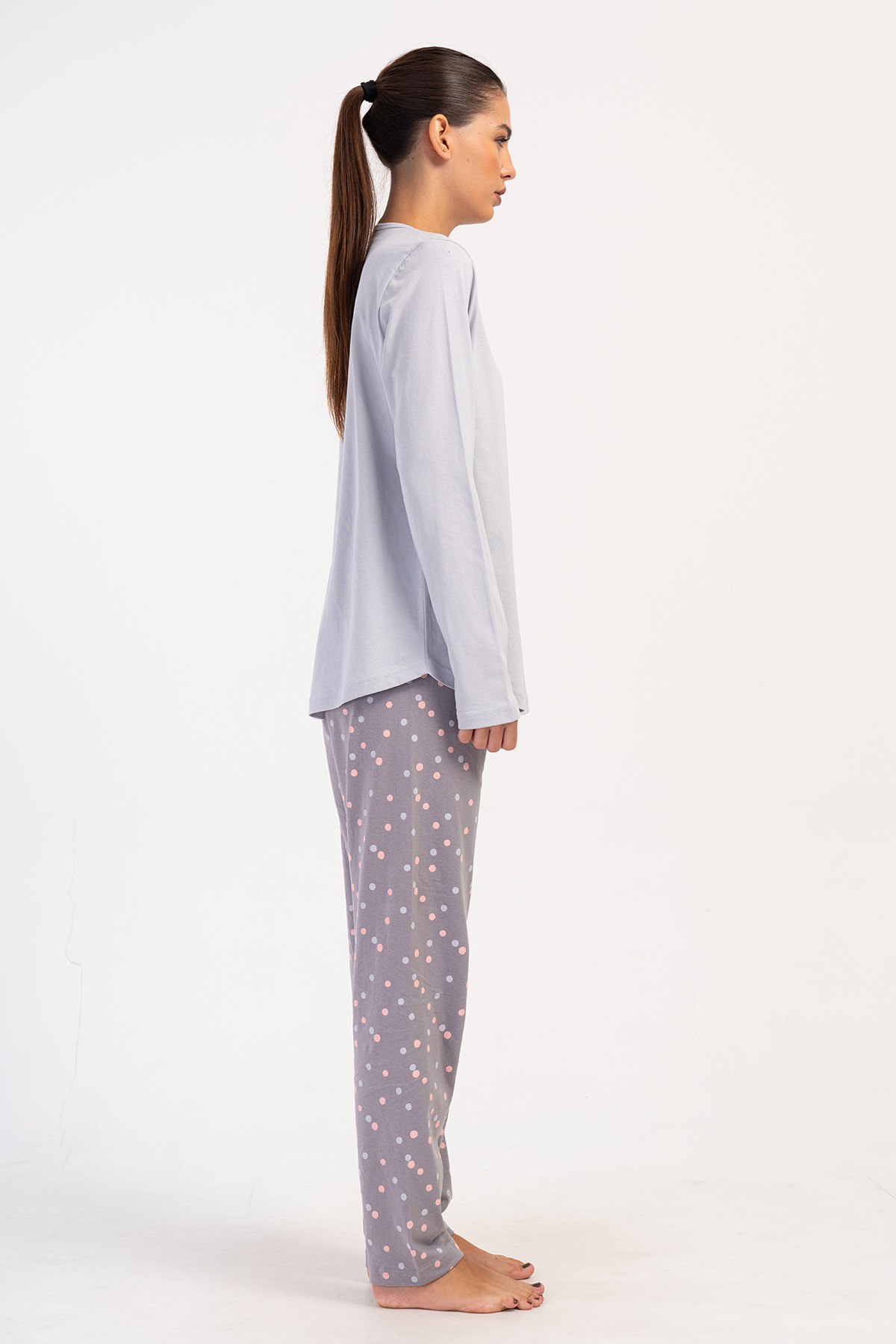 Woman Supreme Big Size Gray Butterfly Pyjama Set Woman Supreme Big Size Gray Butterfly Pyjama Set