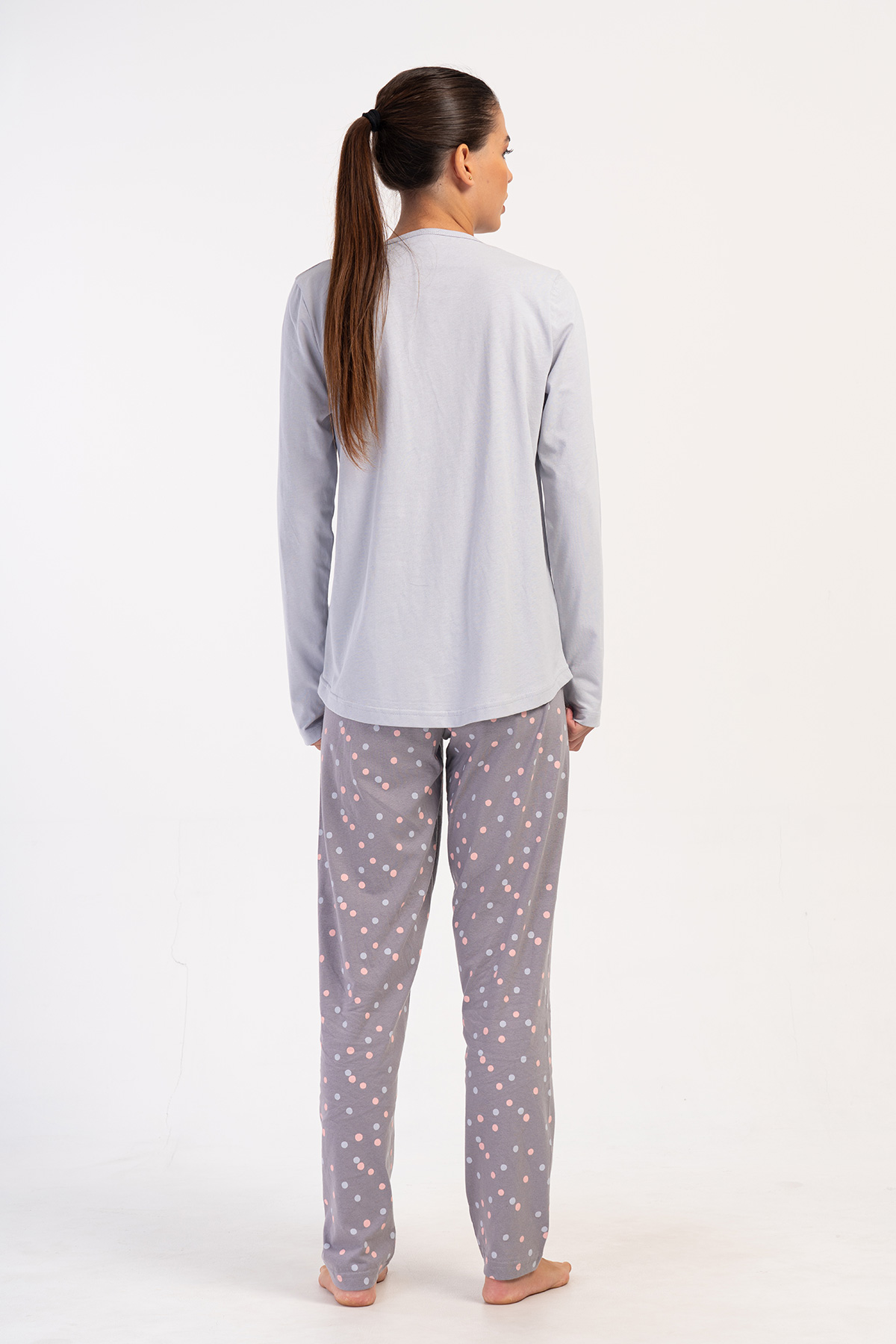 Woman Supreme Big Size Gray Butterfly Pyjama Set Woman Supreme Big Size Gray Butterfly Pyjama Set