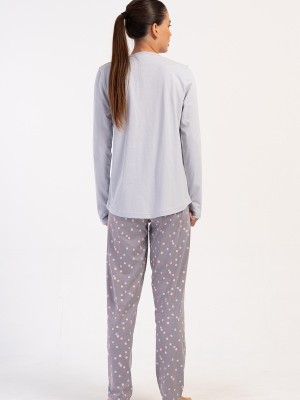 Woman Supreme Big Size Gray Butterfly Pyjama Set Woman Supreme Big Size Gray Butterfly Pyjama Set