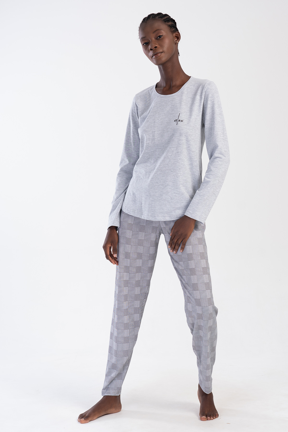 Woman Supreme Gray Miman Pyjama Set Woman Supreme Gray Miman Pyjama Set