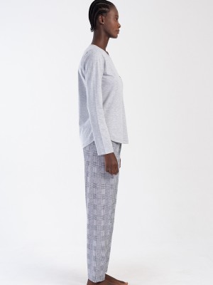 Woman Supreme Gray Miman Pyjama Set Woman Supreme Gray Miman Pyjama Set