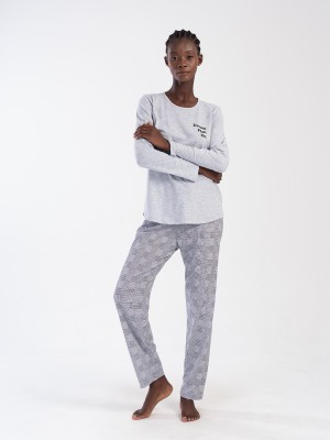 Woman Gray Supreme Big Size Pyjama Set Woman Gray Supreme Big Size Pyjama Set