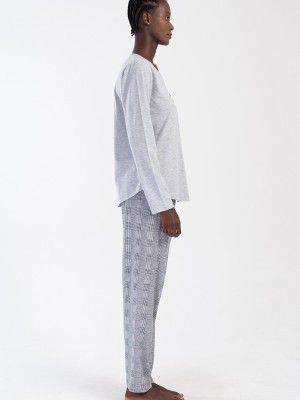 Woman Gray Supreme Big Size Pyjama Set Woman Gray Supreme Big Size Pyjama Set