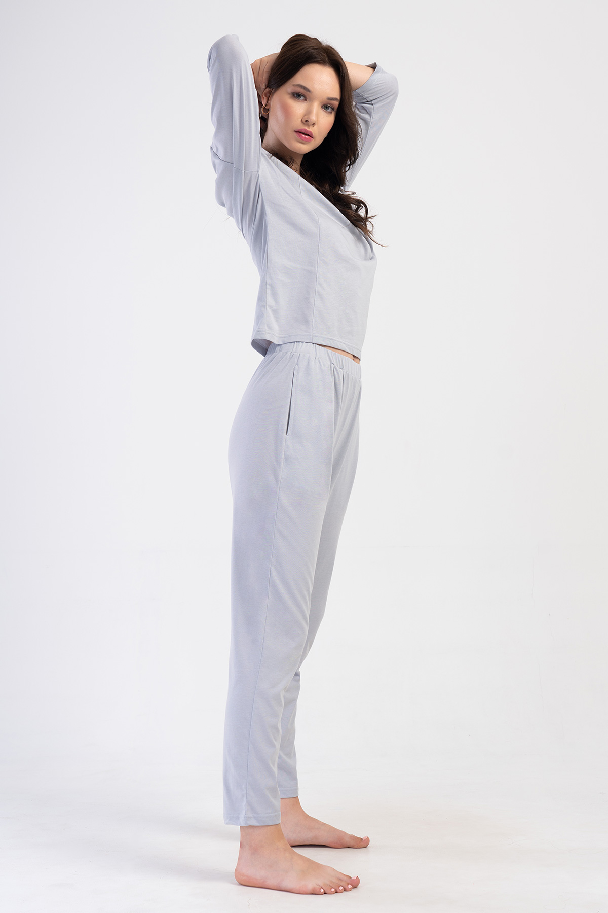 Woman Supreme Basic Low Shoulder Pyjama Set Woman Supreme Basic Low Shoulder Pyjama Set
