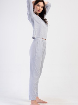 Woman Supreme Basic Low Shoulder Pyjama Set Woman Supreme Basic Low Shoulder Pyjama Set