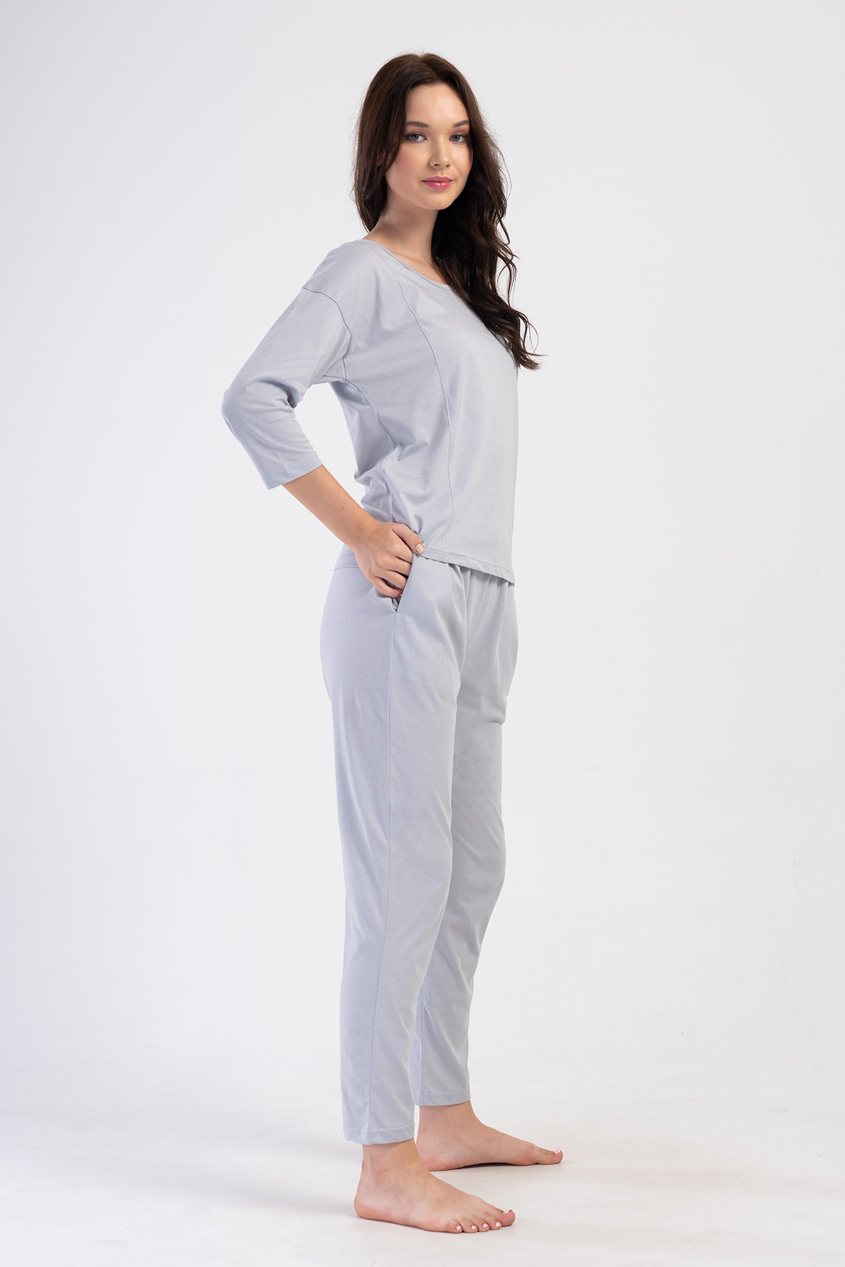 Woman Supreme Basic Low Shoulder Pyjama Set Woman Supreme Basic Low Shoulder Pyjama Set