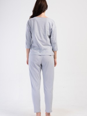Woman Supreme Basic Low Shoulder Pyjama Set Woman Supreme Basic Low Shoulder Pyjama Set