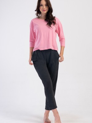 Woman Supreme Basic Low Shoulder Pyjama Set Woman Supreme Basic Low Shoulder Pyjama Set