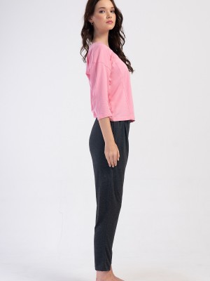 Woman Supreme Basic Low Shoulder Pyjama Set Woman Supreme Basic Low Shoulder Pyjama Set