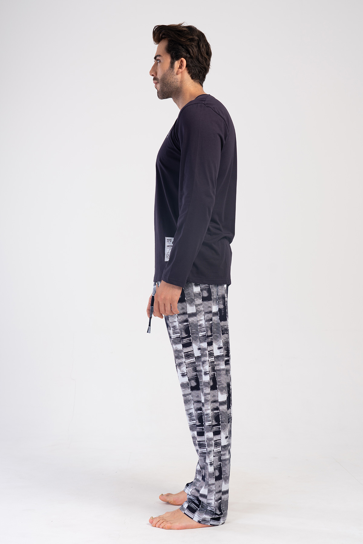 Man Navy Long Sleeve O Neck Pyjama Set Man Navy Long Sleeve O Neck Pyjama Set