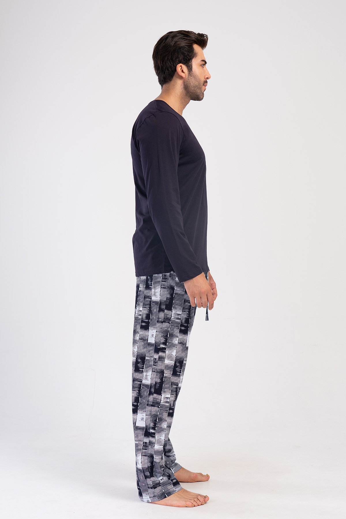 Man Navy Long Sleeve O Neck Pyjama Set Man Navy Long Sleeve O Neck Pyjama Set