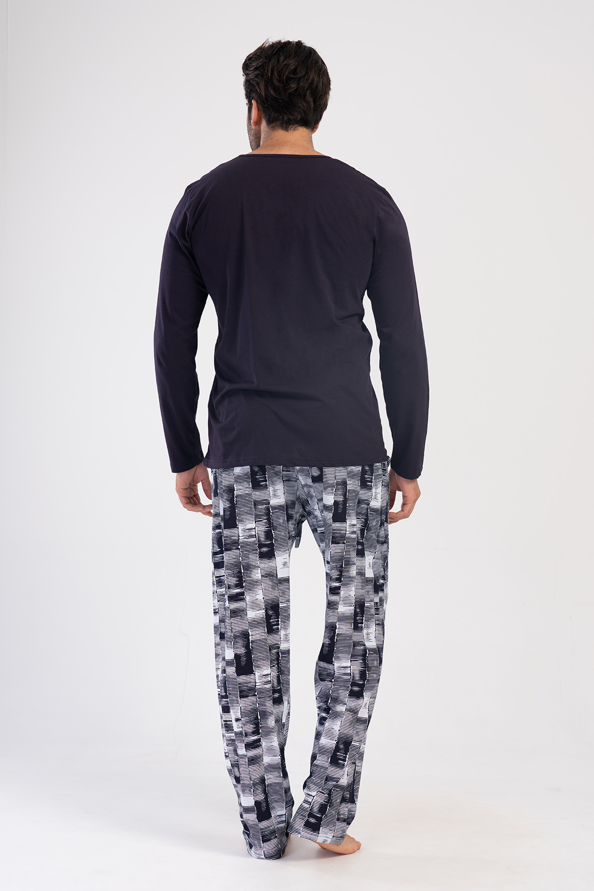 Man Navy Long Sleeve O Neck Pyjama Set Man Navy Long Sleeve O Neck Pyjama Set