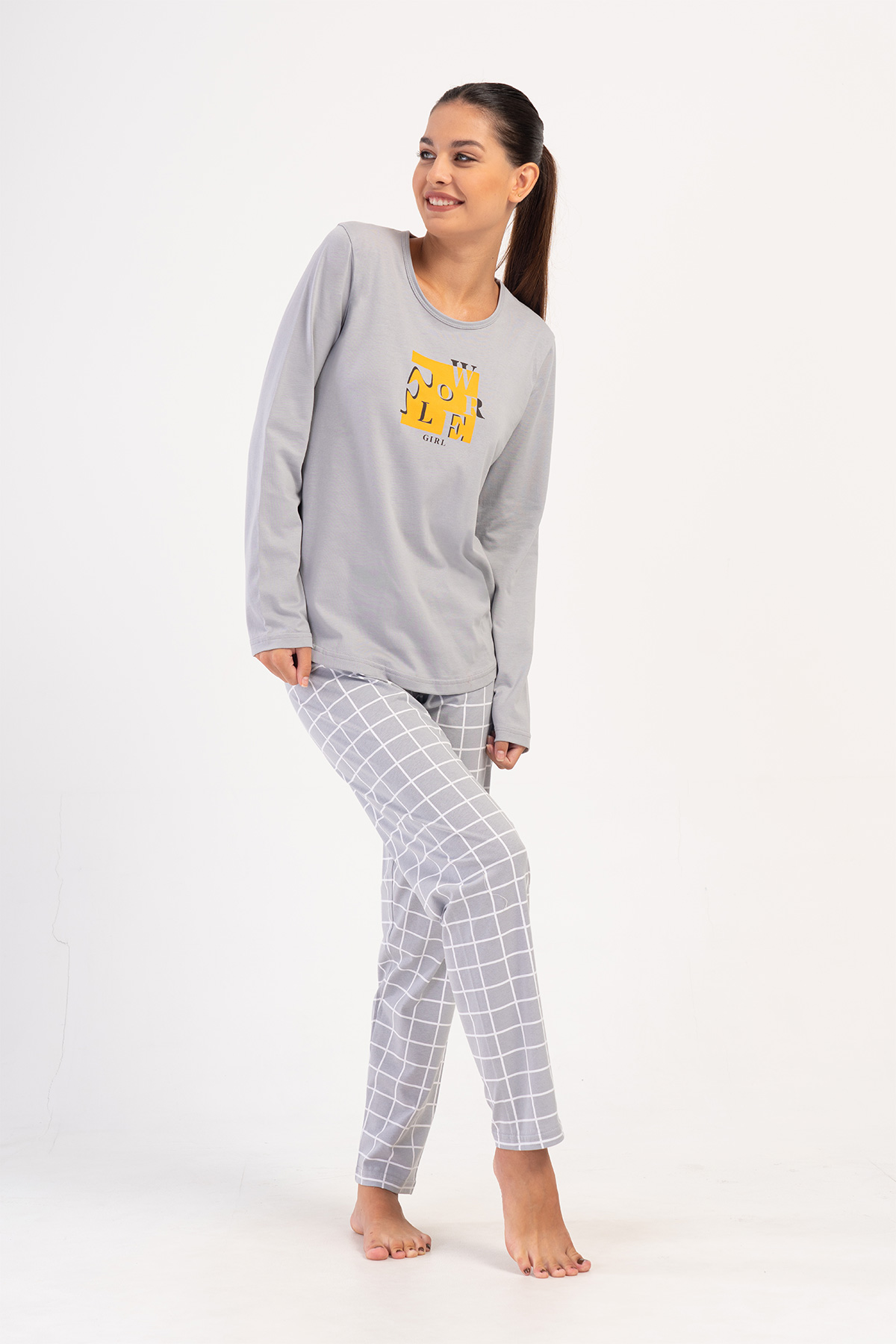 Woman Stone Supreme O Neck Pyjama Set Woman Stone Supreme O Neck Pyjama Set