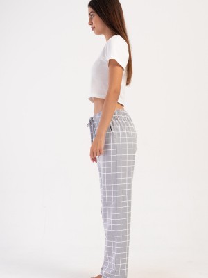 Woman Stone Plaid Pyjama Separate Woman Stone Plaid Pyjama Separate