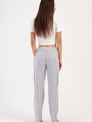 Woman Stone Plaid Pyjama Separate Woman Stone Plaid Pyjama Separate