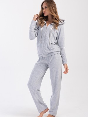 Woman Velvet Zipper & Pocket Detail Tracksuit Woman Velvet Zipper & Pocket Detail Tracksuit