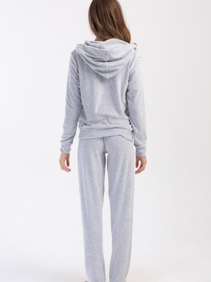 Woman Velvet Zipper & Pocket Detail Tracksuit Woman Velvet Zipper & Pocket Detail Tracksuit