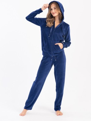 Woman Velvet Zipper & Pocket Detail Tracksuit Woman Velvet Zipper & Pocket Detail Tracksuit