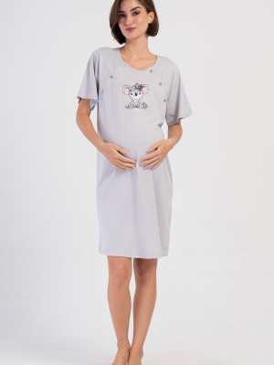 Woman Supreme Buttoned Liva Pregnant Tunic Woman Supreme Buttoned Liva Pregnant Tunic