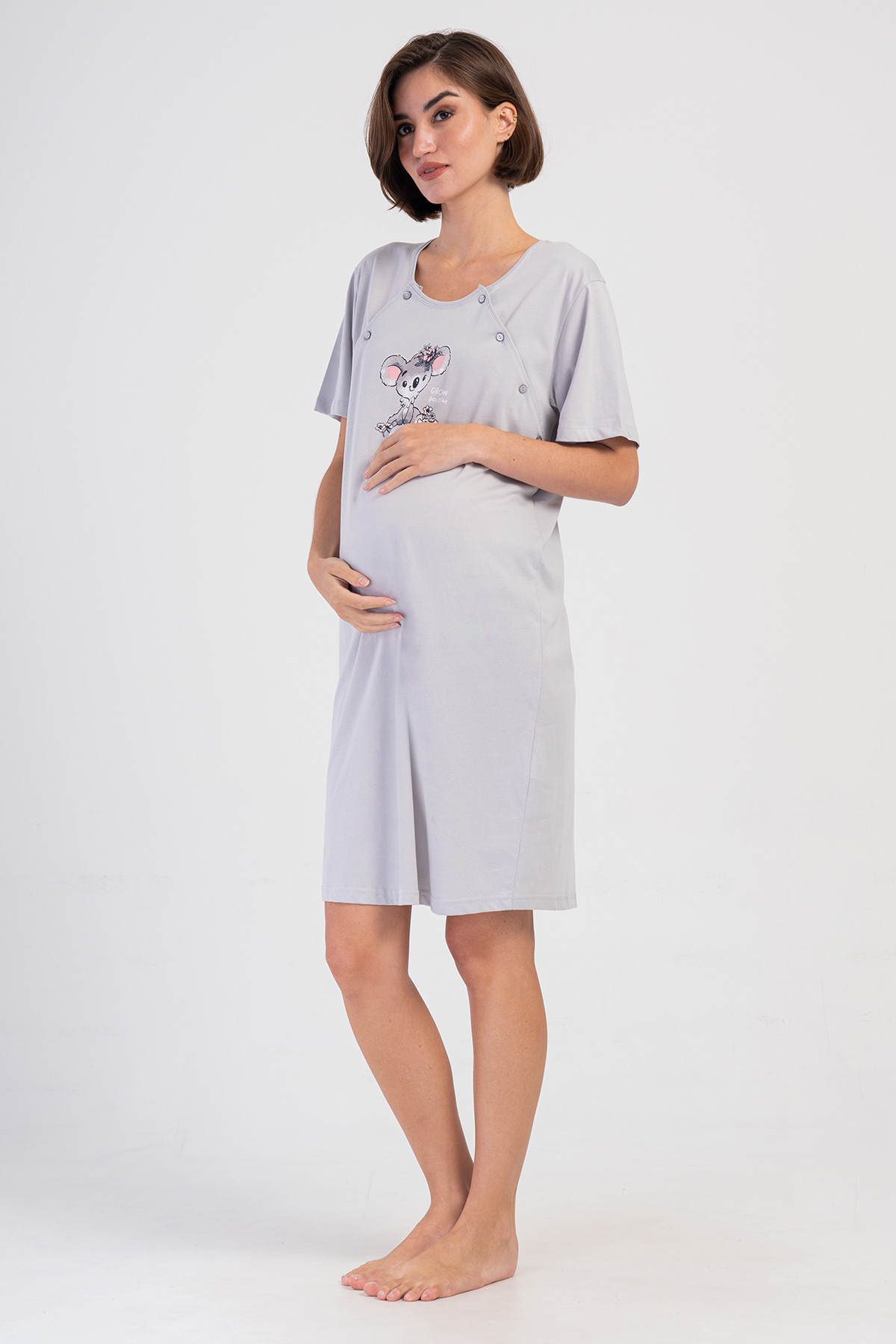 Woman Supreme Buttoned Liva Pregnant Tunic Woman Supreme Buttoned Liva Pregnant Tunic