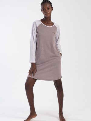 Woman Supreme Beige O Neck Tunic Woman Supreme Beige O Neck Tunic