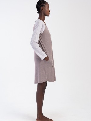 Woman Supreme Beige O Neck Tunic Woman Supreme Beige O Neck Tunic