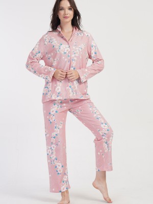 Woman Two Yarn Floya Buttoned Pyjama Set Woman Two Yarn Floya Buttoned Pyjama Set
