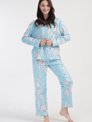 Woman Two Yarn Floya Buttoned Pyjama Set Woman Two Yarn Floya Buttoned Pyjama Set