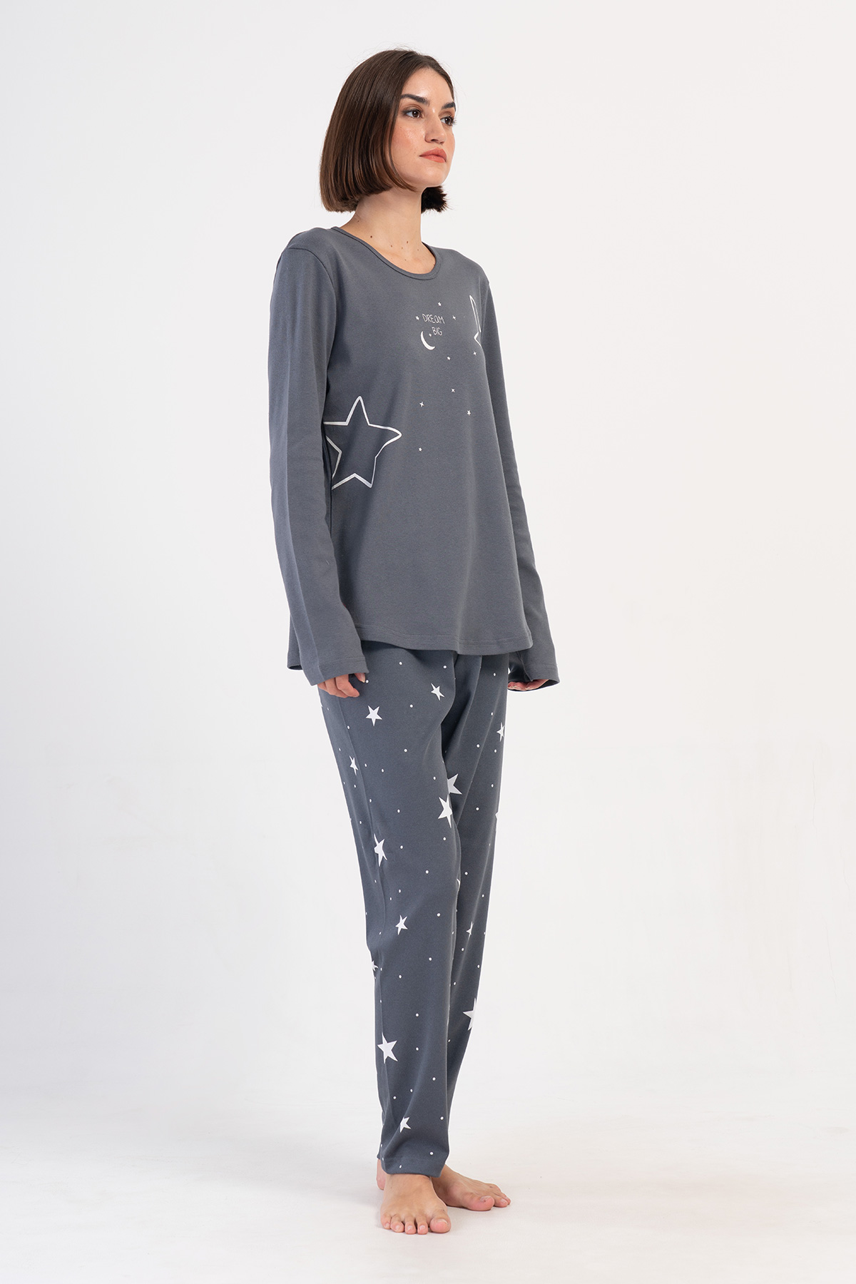 Woman Fume Interlock O Neck Long Sleeve Pyjama Set Woman Fume Interlock O Neck Long Sleeve Pyjama Set