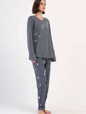 Woman Fume Interlock O Neck Long Sleeve Pyjama Set Woman Fume Interlock O Neck Long Sleeve Pyjama Set