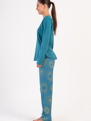 Woman Silver Big Size Interlock Pyjama Set Woman Silver Big Size Interlock Pyjama Set