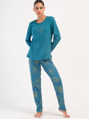 Woman Interlock Silver Pine Big Size Pyjama Set Woman Interlock Silver Pine Big Size Pyjama Set
