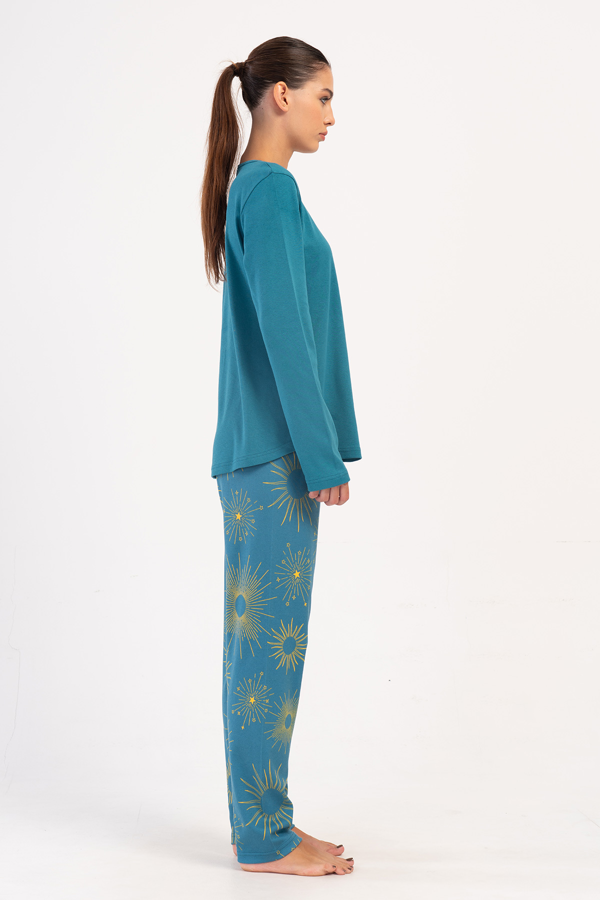 Woman Interlock Silver Pine Big Size Pyjama Set Woman Interlock Silver Pine Big Size Pyjama Set