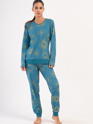 Woman Interlock Pally Long Sleeve Pyjama Set Woman Interlock Pally Long Sleeve Pyjama Set