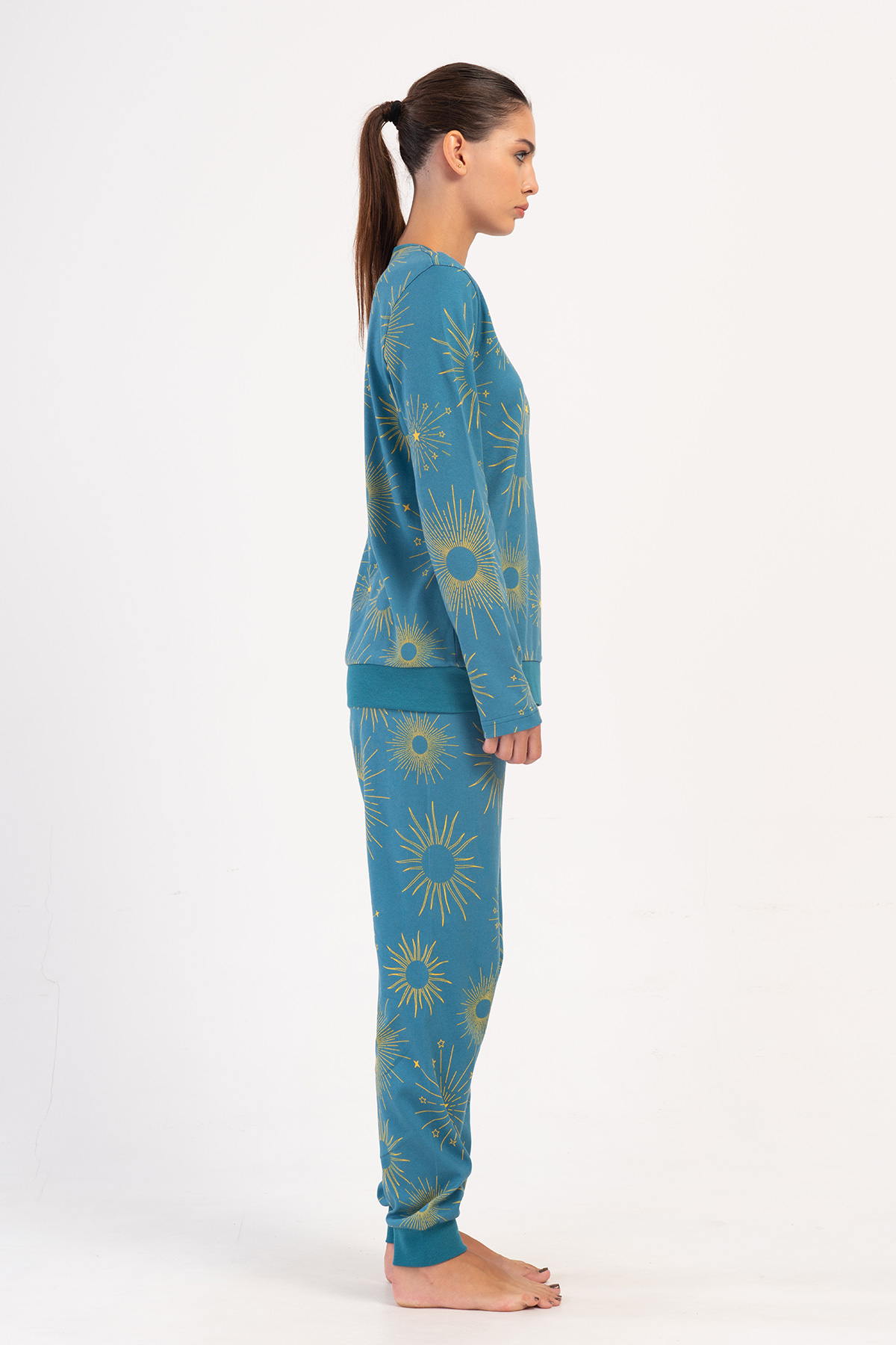 Woman Interlock Pally Long Sleeve Pyjama Set Woman Interlock Pally Long Sleeve Pyjama Set